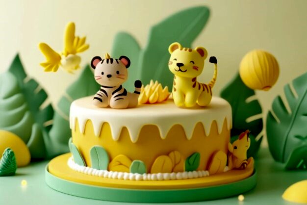 çocuk partisi pastası, eğlenceli pasta, pasta süsleme